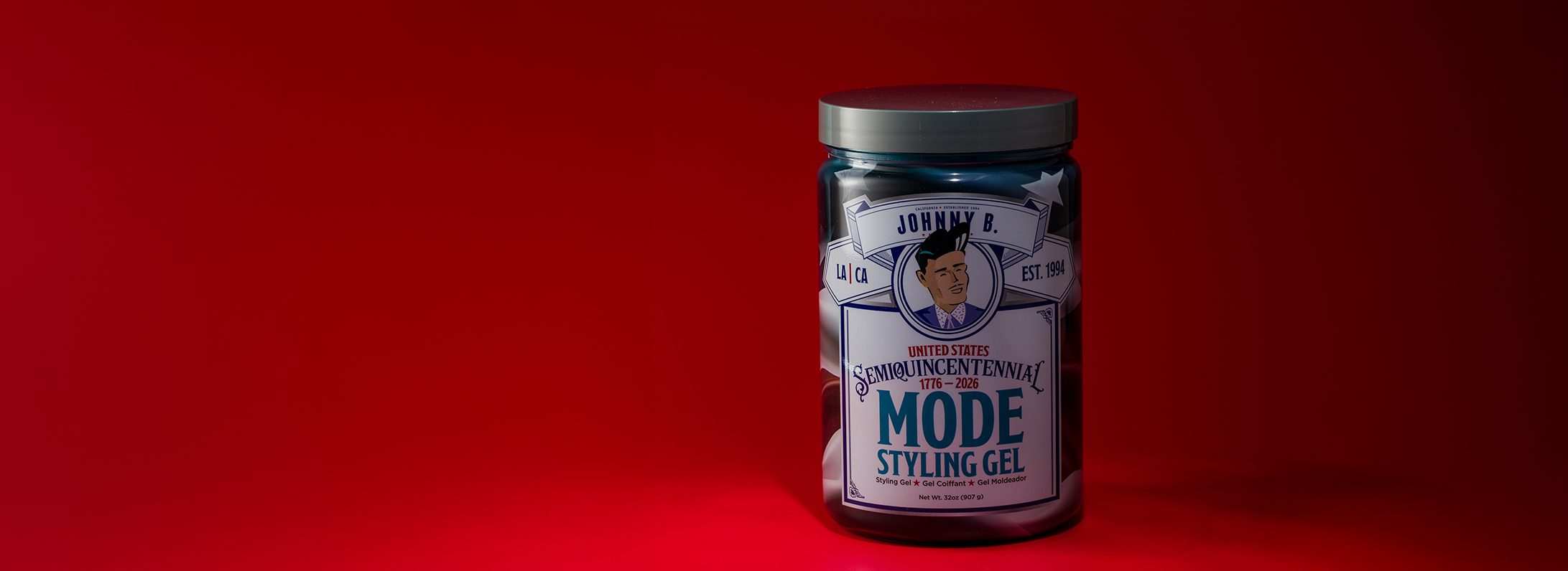 Jar of Mode 32oz with All American design wrapping