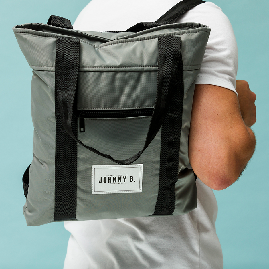 Wearing Bus Stop Bag as a backback