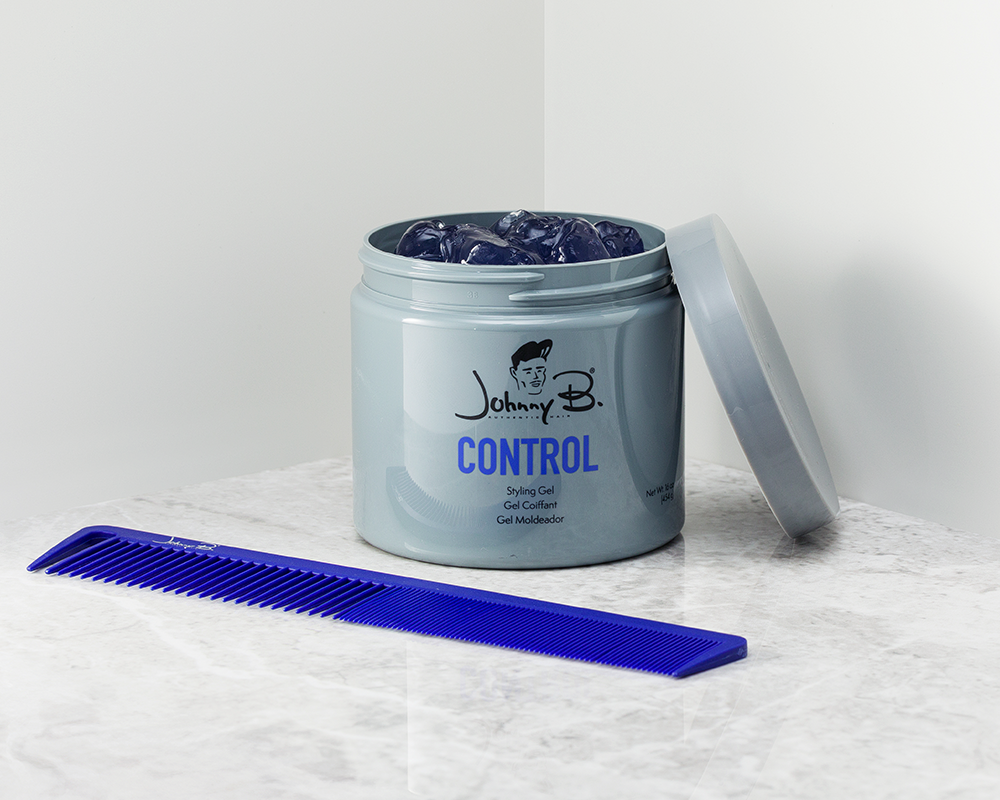 Control Gel on bathroom counter