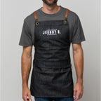 Man wearing Denim Work Apron