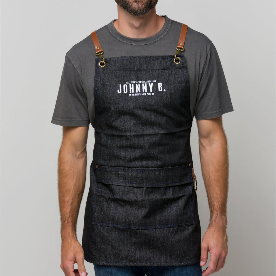 Man wearing Denim Work Apron