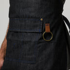 Denim Work Apron closeup details