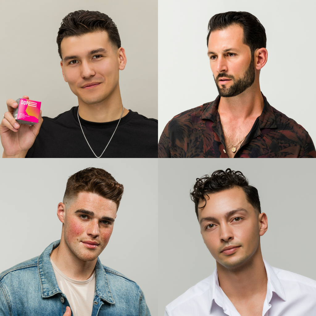4 models with Dope Texture Gel in hair