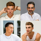 4 models with Hold Tight Clay Styling Gel in hair