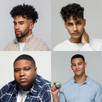4 models with Lava Clay pomade in hair