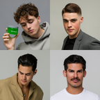 4 models with Lucky Boy Styling Gel in hair