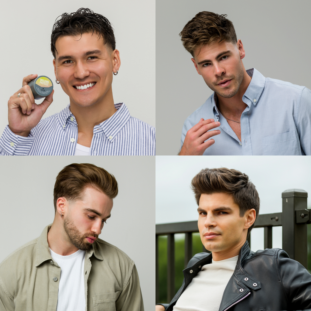 4 models with Molding Paste pomade in hair