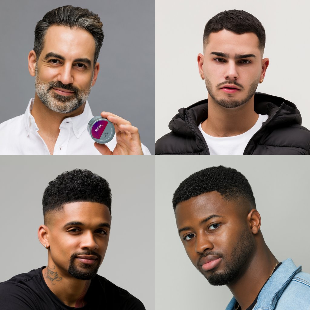 4 models with Original pomade in hair