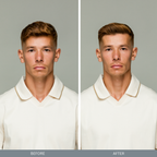 Before and after of using Hold Tight in hair