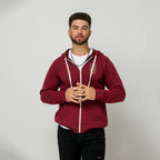 Man wearing Zip Hoodie