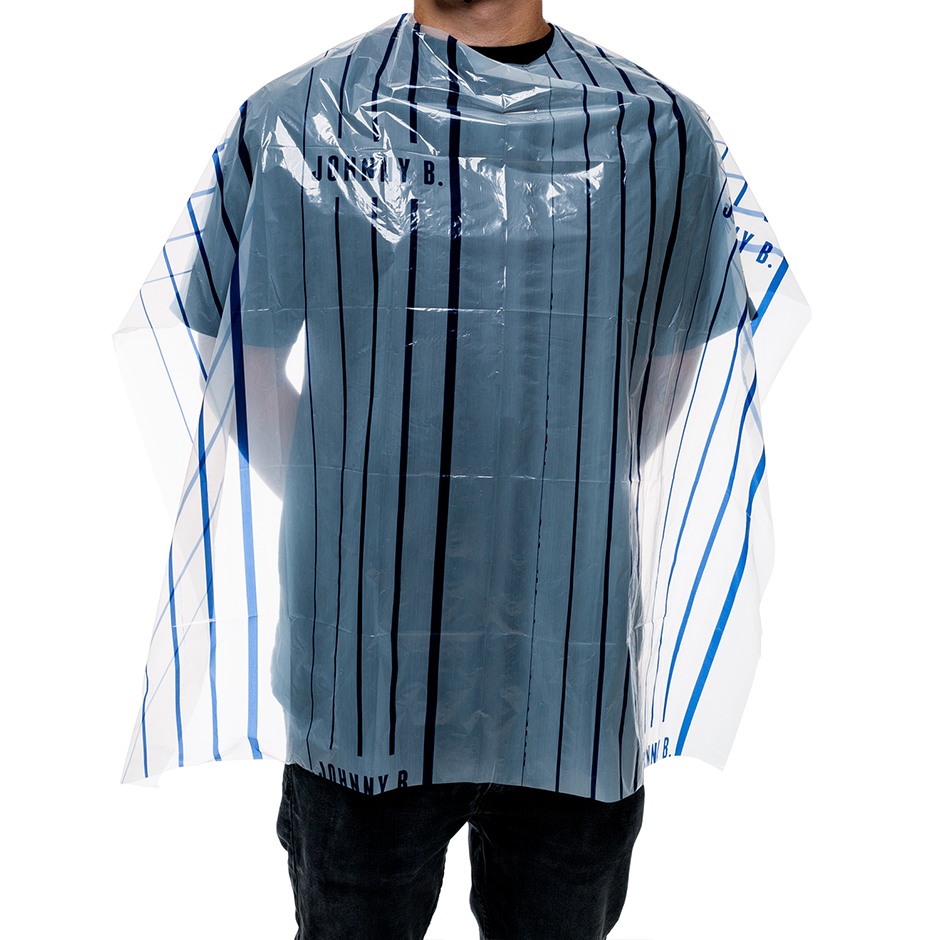 Man wearing Disposable Cutting Cape