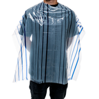 Man wearing Disposable Cutting Cape