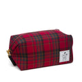 Red plaid dopp bag