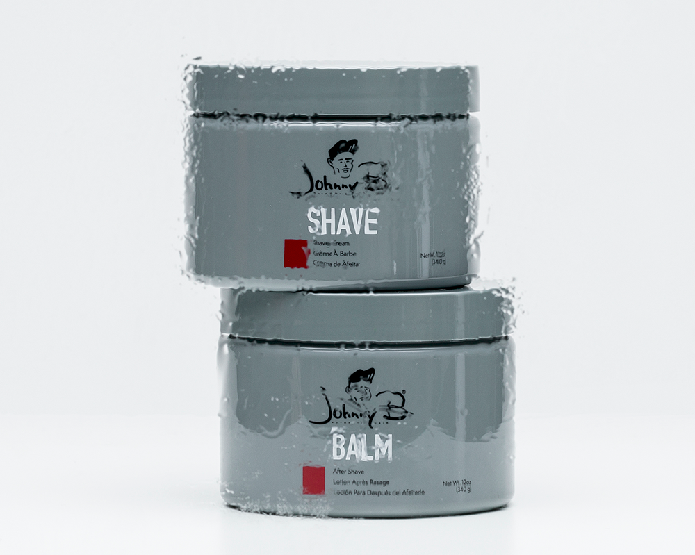 Shave and Balm 12oz jars wet with water