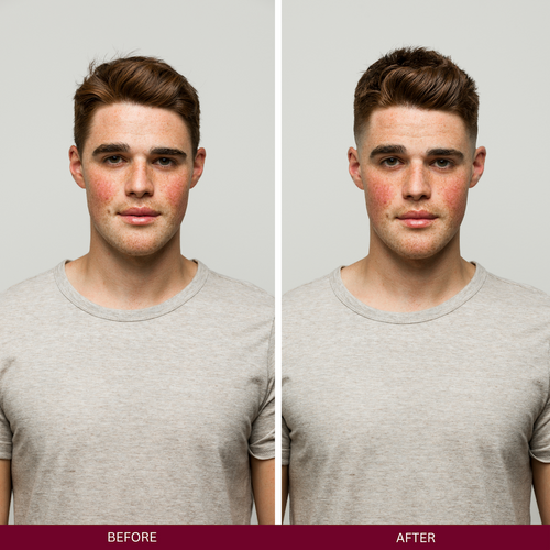 Before and after of using Street Cream pomade