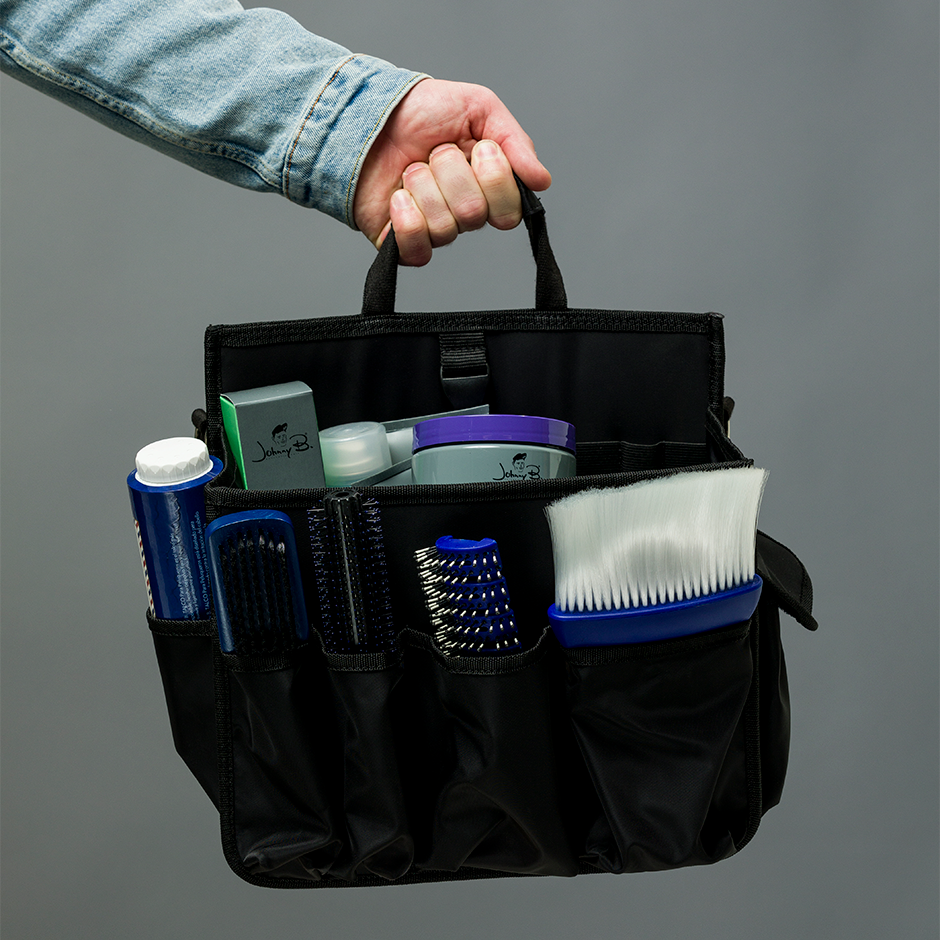 Tool Pouch with products in pockets