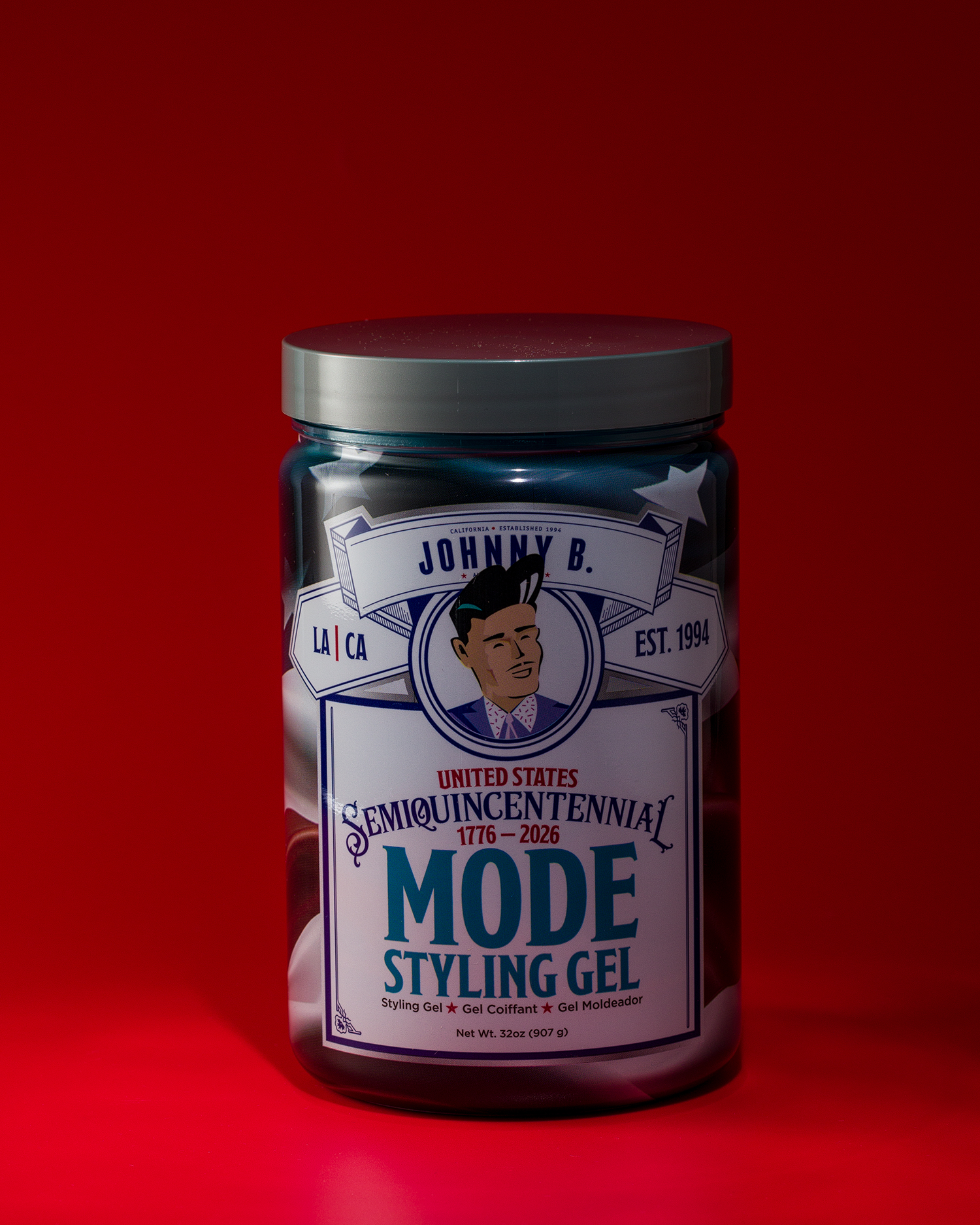 Jar of Mode 32oz with All American design wrapping