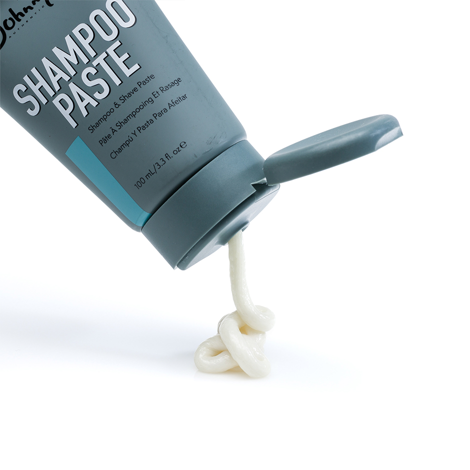 Johnny B. Shampoo Paste 100ml tube squeezing out product