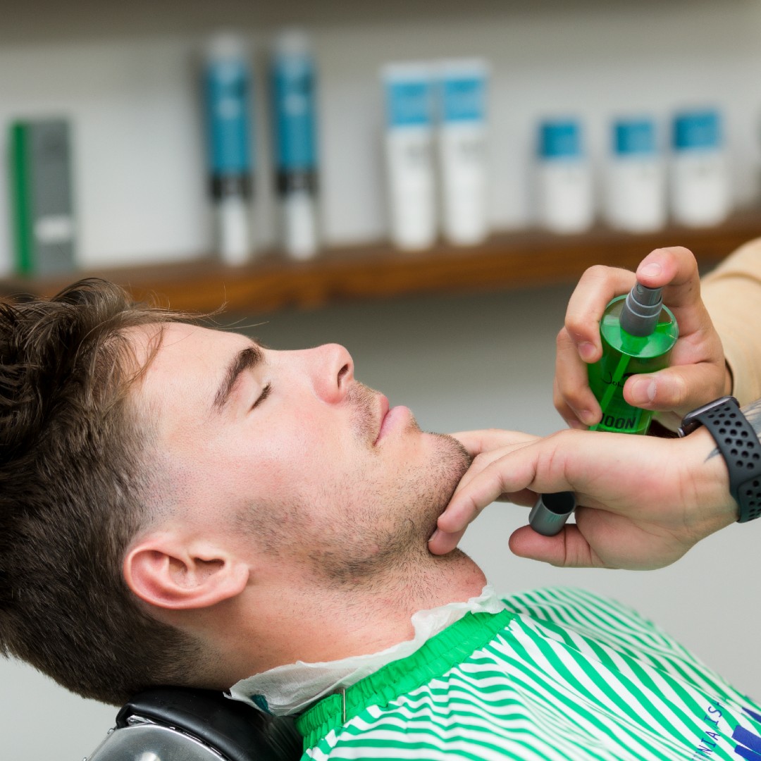 Shave Step 3. Close pores with After Shave spray.