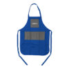 Johnny B. AOK Apron. Blue apron with gray pockets