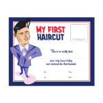 First Hair Cut Certificates