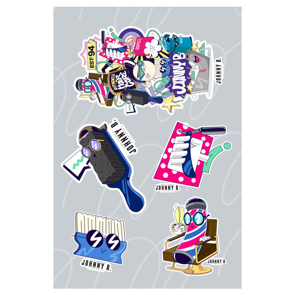 Graffiti Sticker sheet with 5 stickers