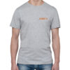 Hold Up t-shirt. Gray with orange logo.